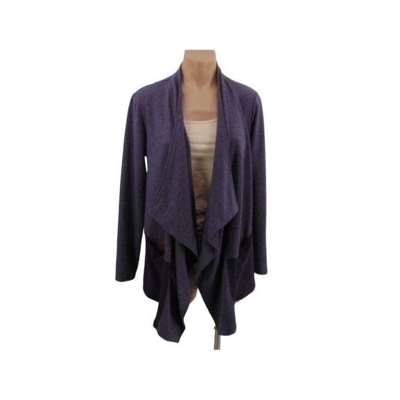 Logo Lorie Goldstein Draped Front Terry Cardigan S Color Block Oversized - Picture 14 of 14